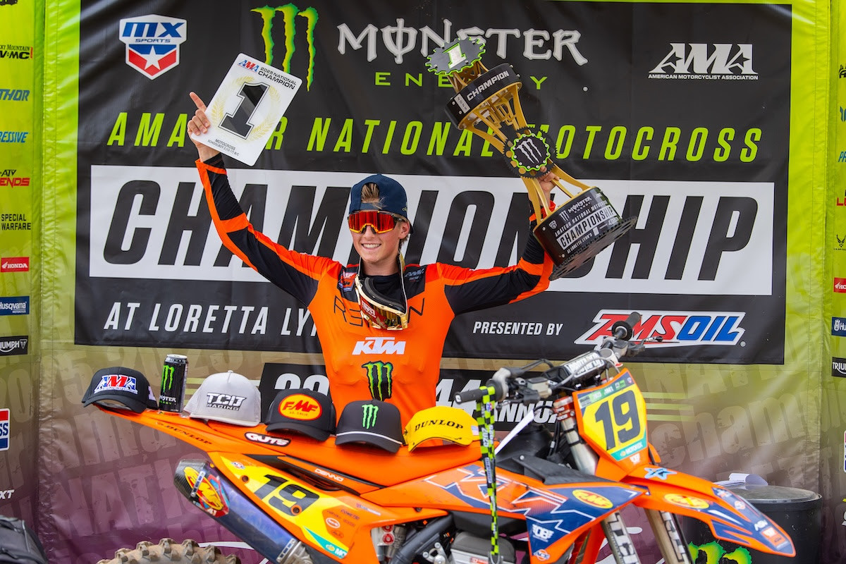 KTM rider Deacon Denno earned his second title of the week in Schoolboy 2.