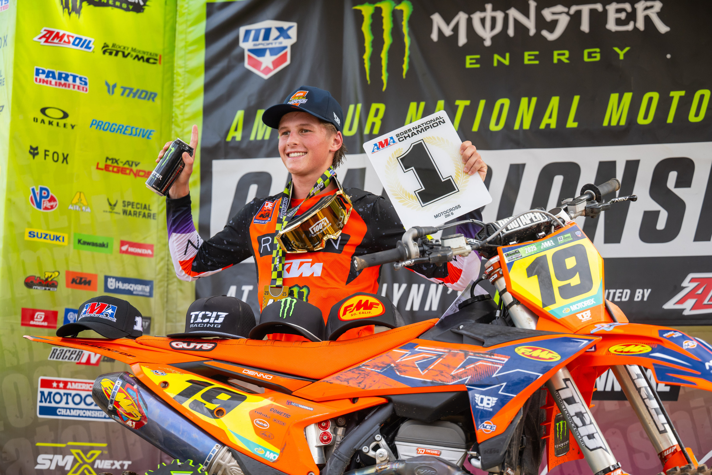 250 B and Schoolboy 2 (12-17) B/C Champion: Deacon Denno (KTM)