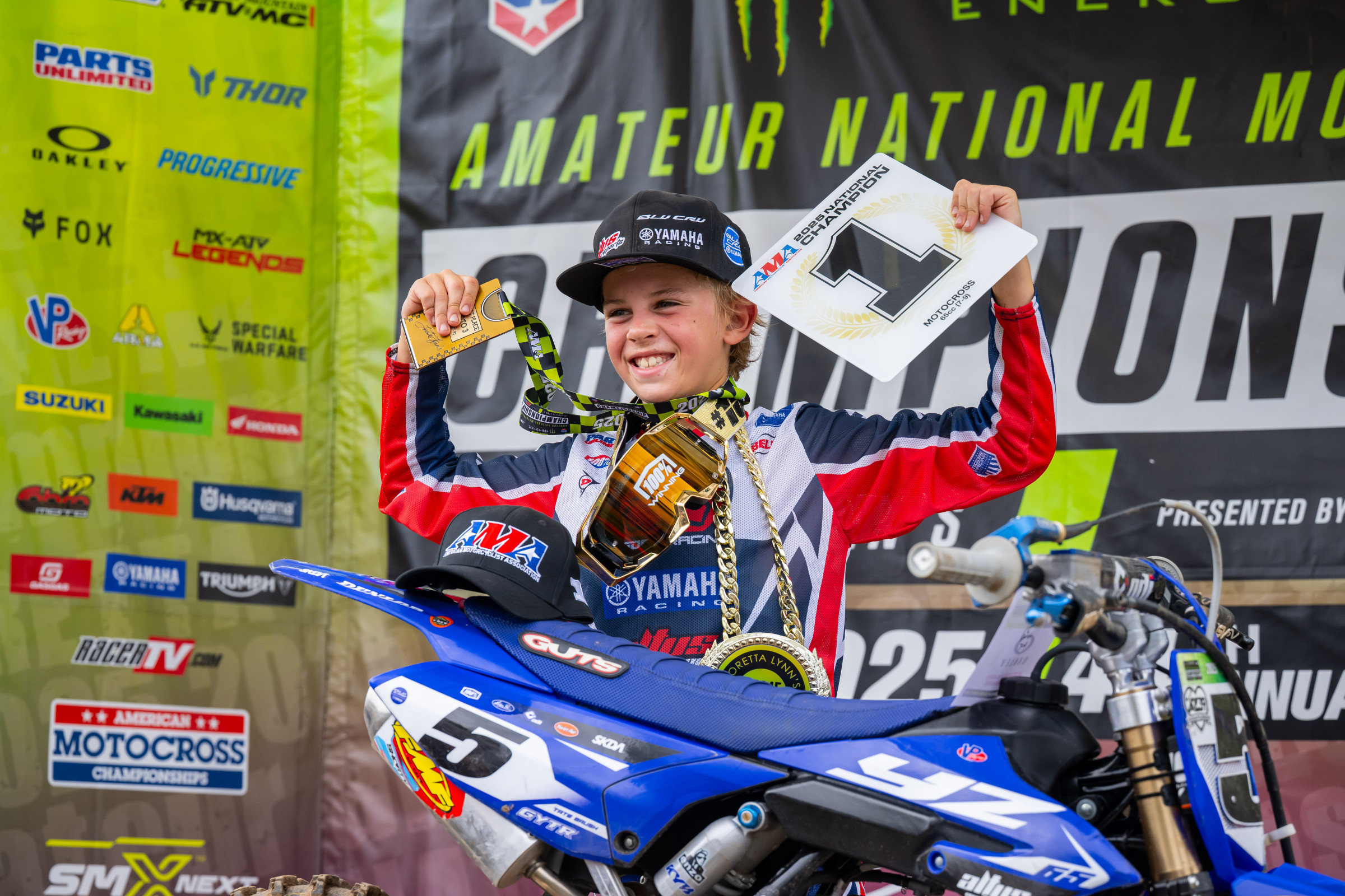 65cc (7-9) Champion: Tate Brush (Yamaha)