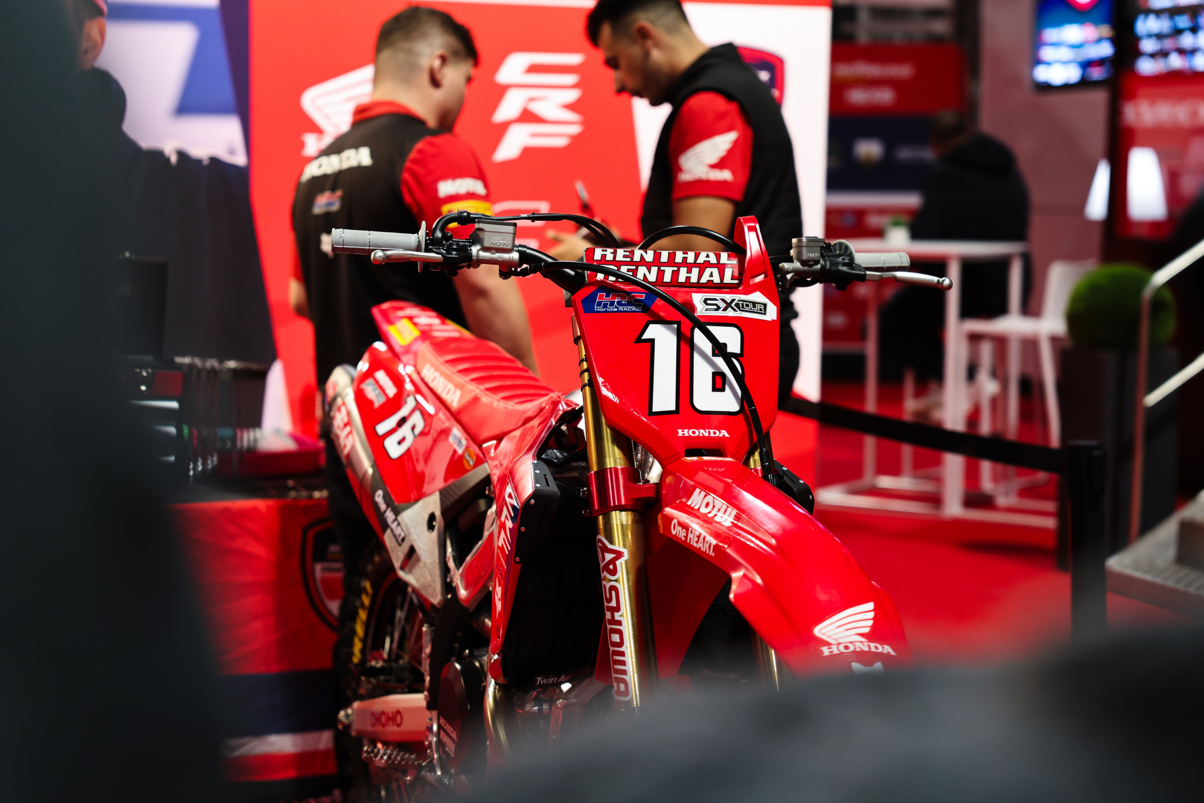 Tom Vialle's bike during Friday's Paris SX press day.