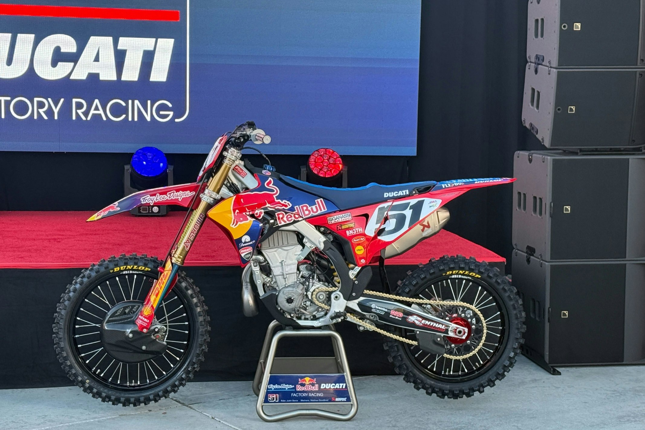 Troy Lee Designs Red Bull Ducati Factory Racing Team Ducati Desmo450 MX Finally Revealed