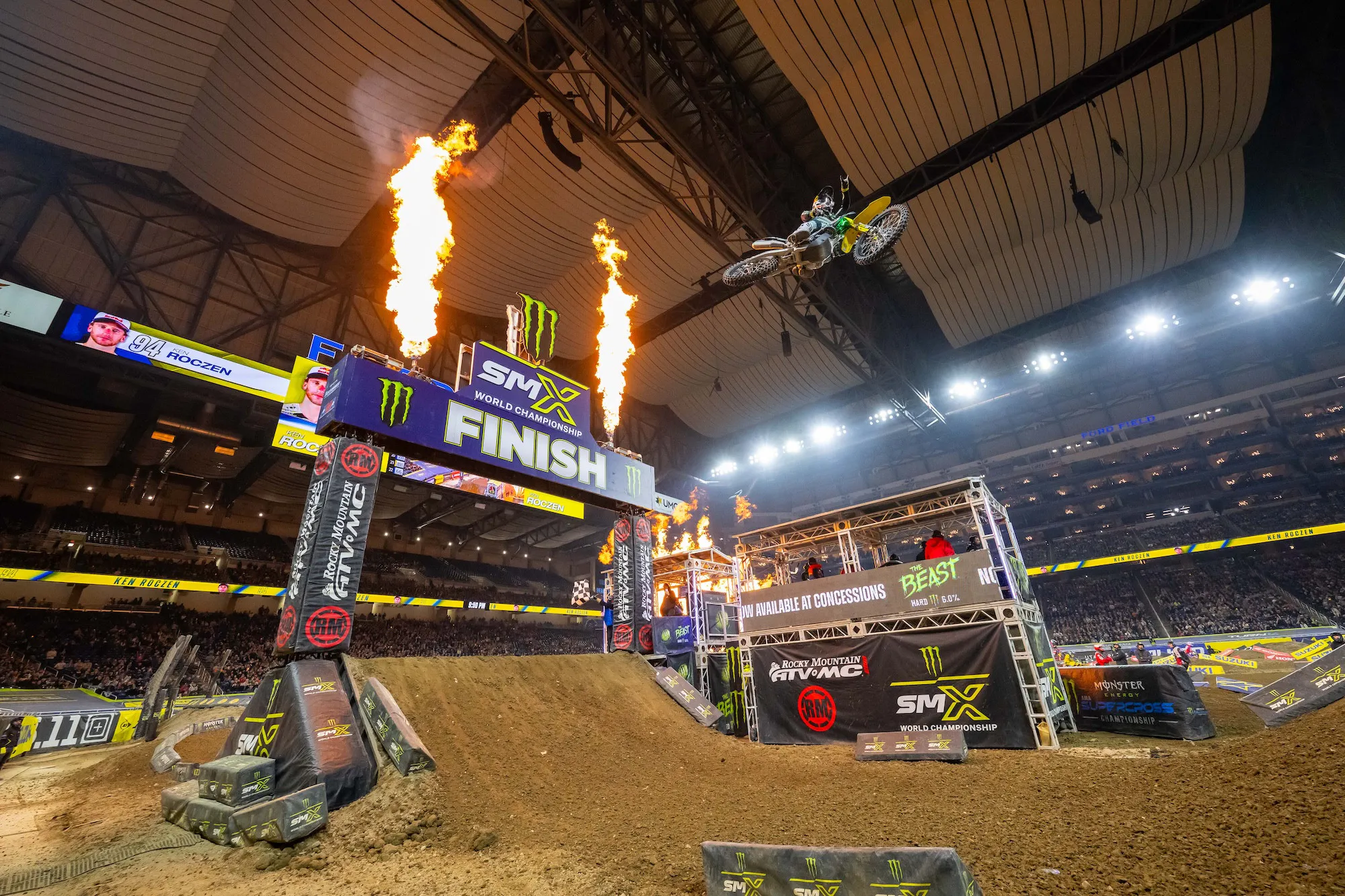 Progressive Insurance Cycle Gear Suzuki's Ken Roczen captured a milestone 25th victory in his 173rd career start amidst a shakeup in the title fight.