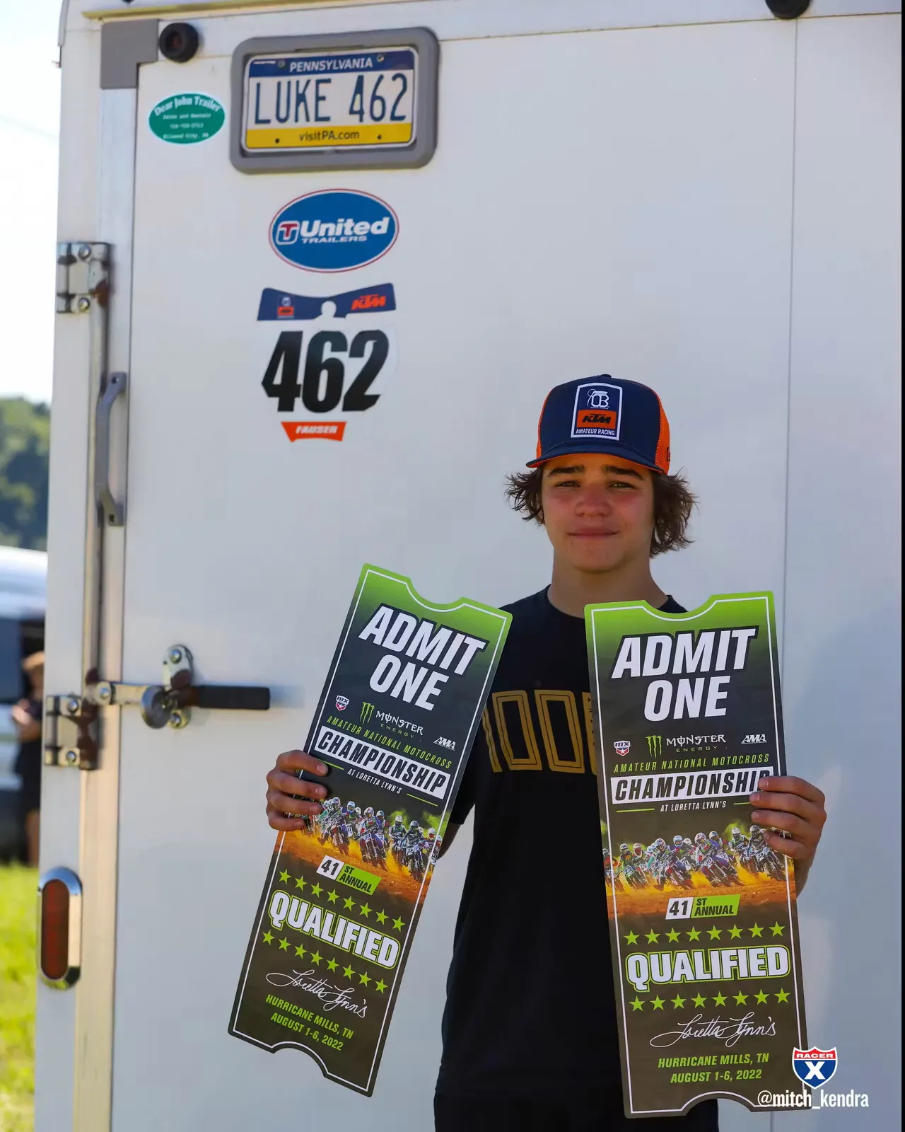 Fauser at High Point Raceway qualifying for the 2022 Monster Energy AMA Amateur National Motocross Championship at Loretta Lynn’s Ranch.