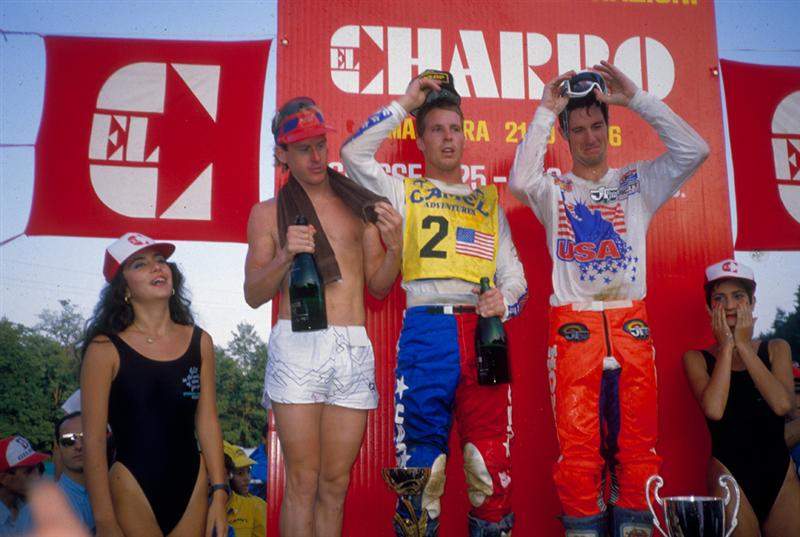'86 des Nations podium. When I see photos from that podium in Italy, I mostly remember how cold I was. It was nice to win, but I'd had half of the final moto to soak that in already. At this point, I was just anxious for the announcer to go through the other eight riders up there so I could go back to the hotel and take a hot shower and focus on marrying Gina when I got home.