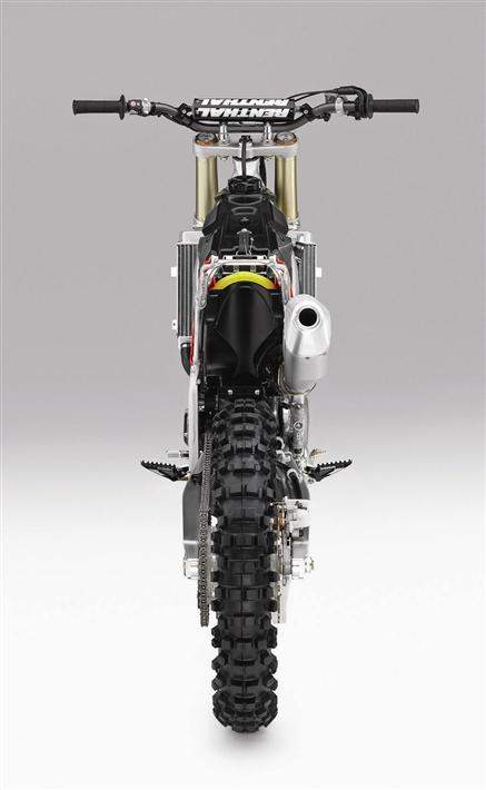 The slimness of the bike is exaggerated when it loses its plastic bodywork.