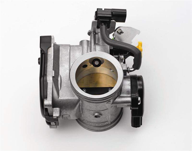 The 50mm throttle body features a 12-hole injection nozzle fed by a lightweight 50-psi pump to ensure optimum fuel atomization. It also allows the bike to go further with less fuel.