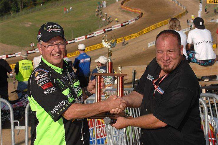 Grandpa Villopoto won a trophy in Rocket Rob’s Minicycle Race!