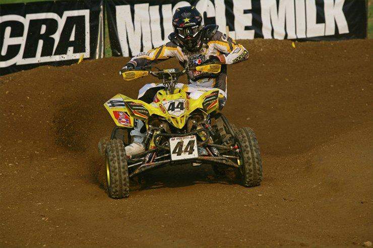 Team Rockstar/MSR/Pro Taper/Yoshimura’s Chad Wienen earned top honors at the Second Annual ATV Open at Steel City. The ATV boys took to the track after Ryan Dungey and James Stewart finished up, so they could lay some four-wheeled wood. Thousands of spectators stuck around to see quite a show. Wienen rode off with the win and a $5000 check.