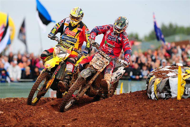 Billy Mackenzie (12) had a brilliant ride coming through the pack, but crashed near the end of the moto and finished eleventh.