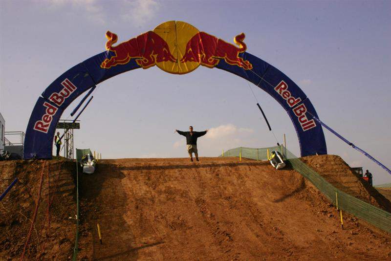 The finish line jump is huge!