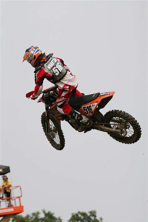 Texan Tyler Wharton straddled a KTM 450SX for his pro debut at last year's Freestone National in his home state. Wharton clocked the 11th fastest practice time on Sunday morning before crashing and breaking his collarbone, preventing him from racing in either of the main motos.