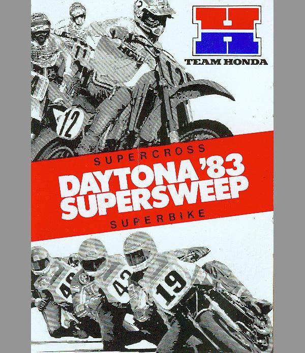 Coming into the Daytona SX in ’83 I felt like I had the tools to win. I won the opener at Anaheim, followed that up with a pair of seconds in Seattle, and thought I should've won Atlanta. I was starting to feel like I belonged in the lead and was getting along with the Hurricane pretty good, but I saw a different side of Bob Hannah in the days leading up to that race. He was like Muhammad Ali that week, and I was a little psyched out by him. In the end, he rode like a man on a mission to back up his pre-race predictions of a slaughter, and Johnny O’ put together a solid day to edge me out for second. Honda swept the podium and everyone was all smiles, but I wasn't very happy with third.