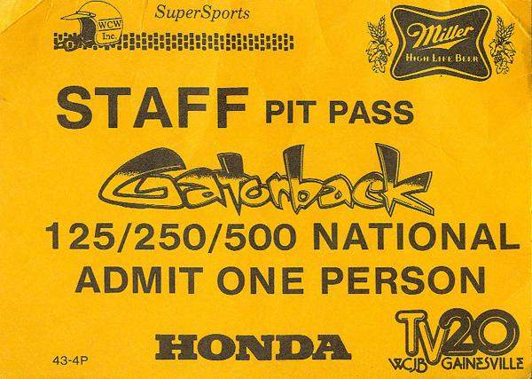 Gatorback used to be one-half whooped-out sand and half clay/limerock. It was the hardest track to figure out. I had a hard time there as an amateur during the Winter-AMAs, but in ‘83 I got my first AMA National win there! The following year, I got robbed at gunpoint at the Holiday Inn the week before the race and was scared to death to go back. I was also scared that defending '83 500cc Champion Broc Glover would make me look bad, so I worked really hard heading into that series and won my first 500 National there too. But I was never comfortable on that track and it's still weird to me that I had any success there.