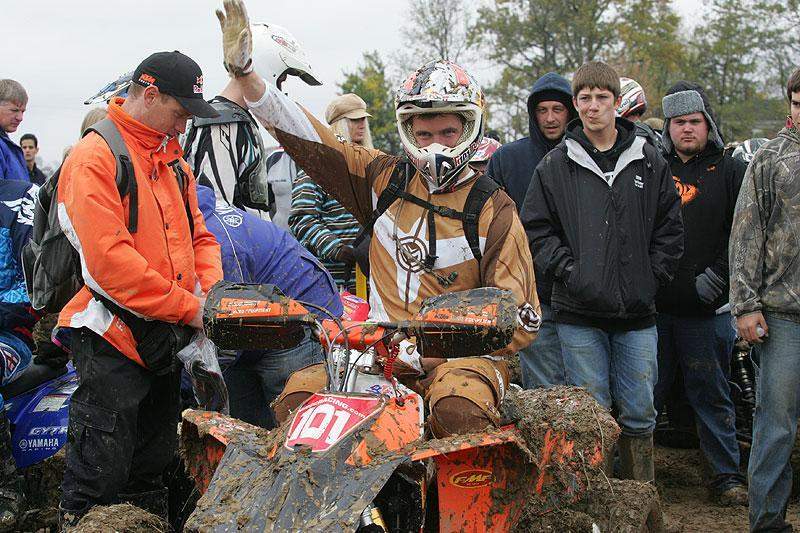 David Knight raced an ATV at the final GNCC