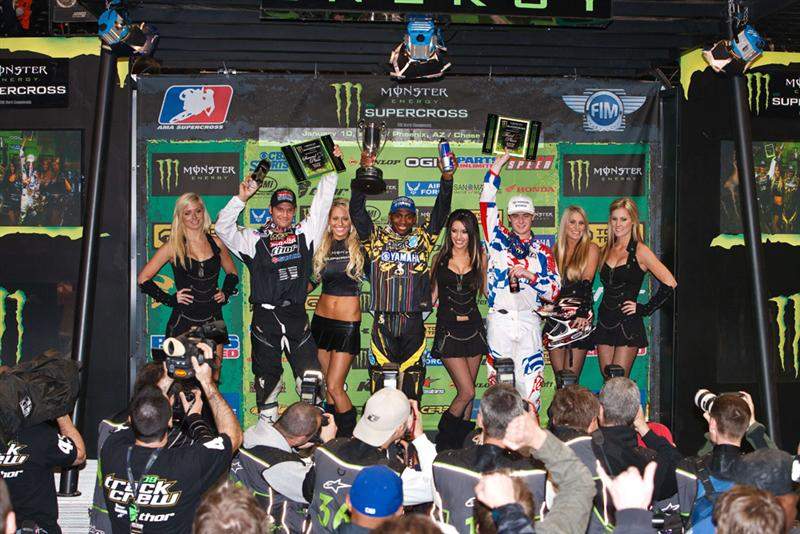 Phoenix AMA Supercross podium