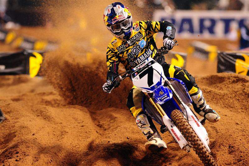 James Stewart won the first second 450cc Heat.