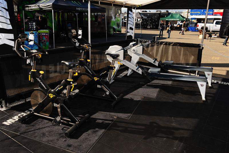 The Muscle Milk mobile training center.