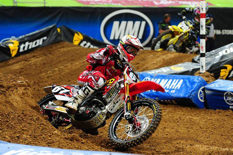 Blake Wharton grabbed the holeshot in the Lites main event.