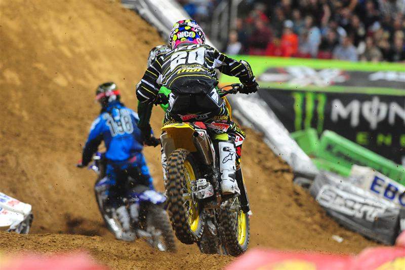 Nico Izzi chased Wharton for most of the race, but lost ground around the halfway point, and lost second on the last lap.