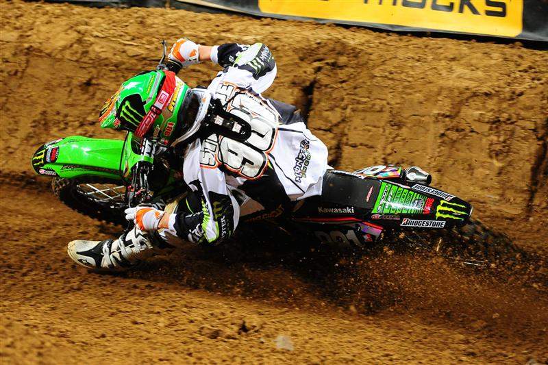 Austin Stroupe came from outside the top five off the start to pass Izzi for second just before the finish.