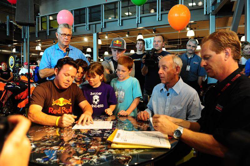 Jeff Ward bought a bike for his son as well