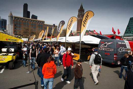 Hundreds gather as attendees in Seattle were greeted with abundant sunshine. The Parts Unlimited hospitality area was the place to be throughout race day.