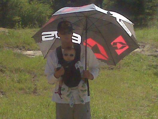 That’s little Cam Walker, helping papa teach motocross