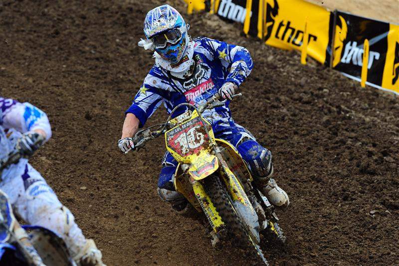 After a first-lap crash in moto one, Ryan Dungey still fought his way back to third. He went 3-2 on the day for second overall.