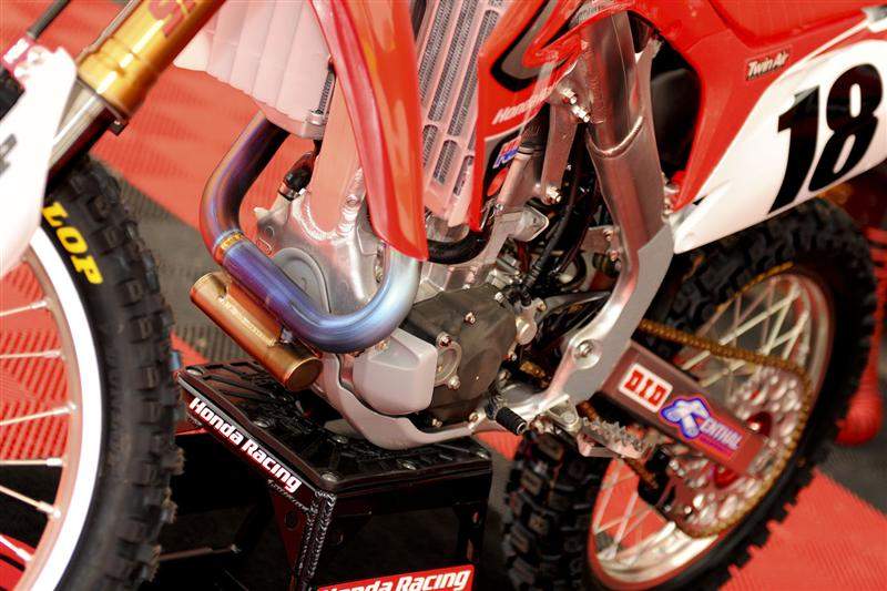 Davi Millsaps' Honda Red Bull Racing CRF450R features a different header. The difference the extra piece makes? More explosive power.