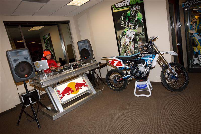 Red Bull's DJ and Stewart's YZ450