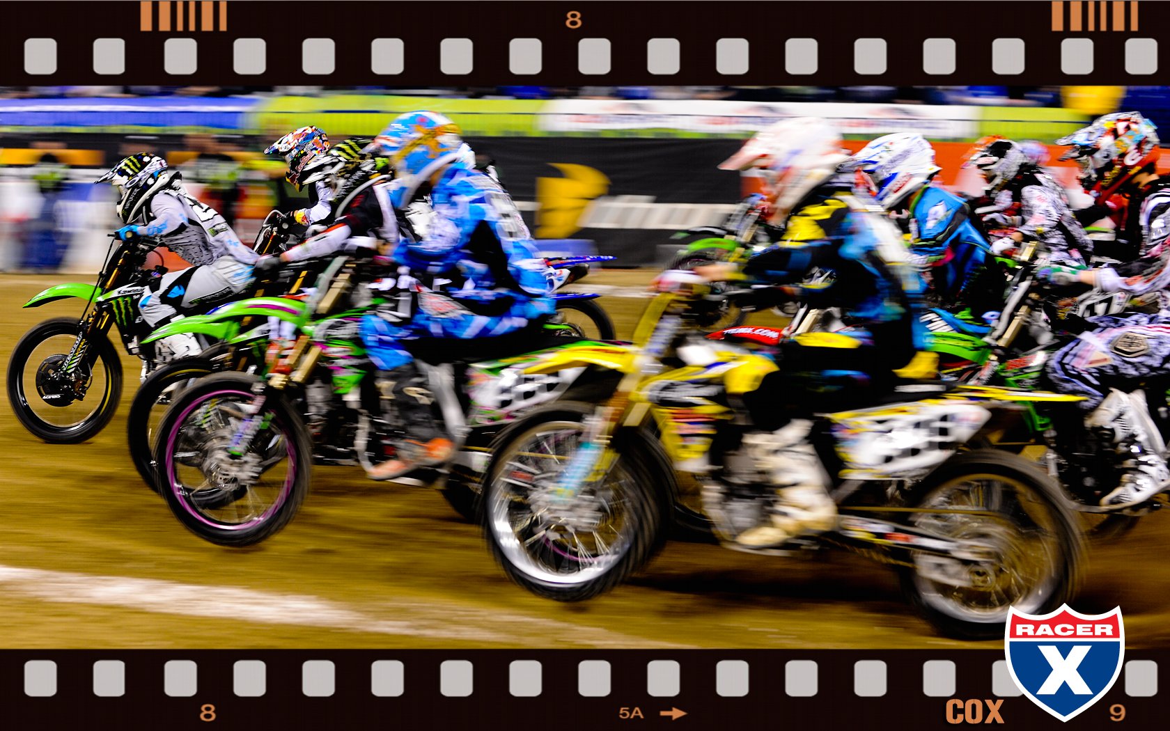 Ryan Villopoto getting the start before going down in the first turn in the heat.