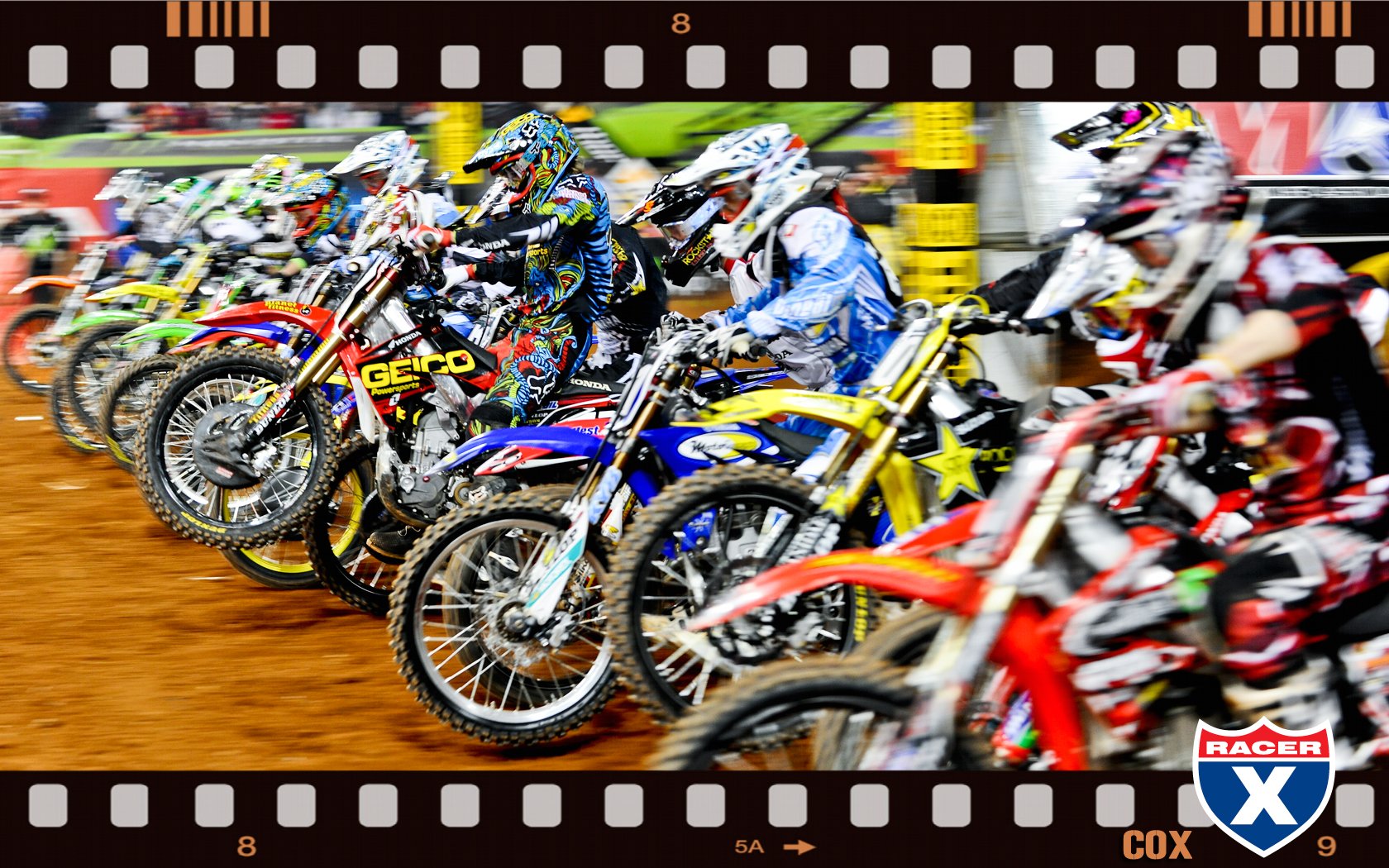 Justin Barcia wheelies out of the gate to start the main event.