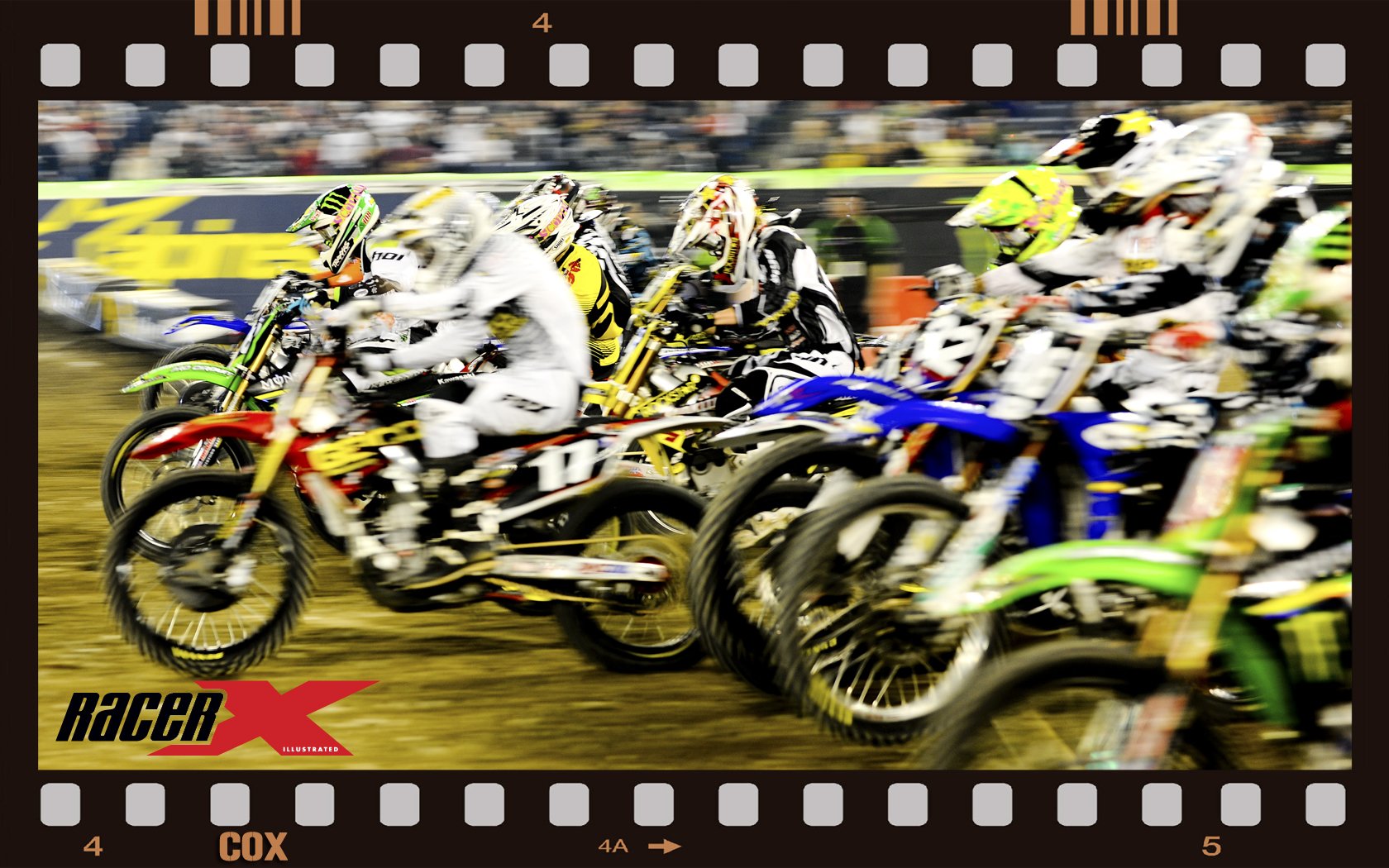 Dean Wilson leads the Lites pack off the line in his only race in his home country.