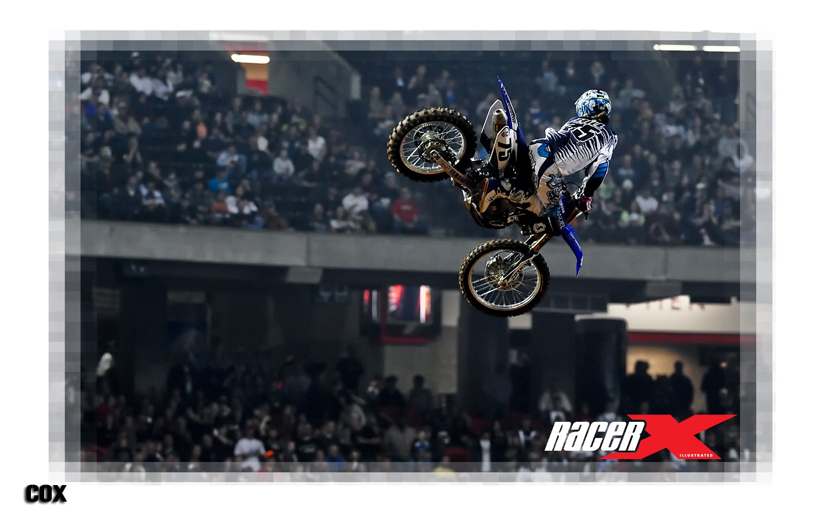 Josh Hill shows off during opening ceremonies.