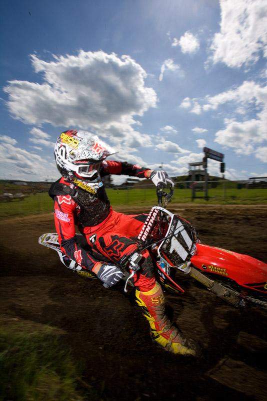 Justin Barcia rides the track at High Point