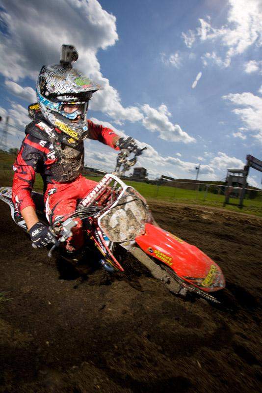 Blake Wharton rides the track at High Point