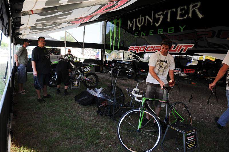 The PC guys are getting ready for the heat tomorrow.