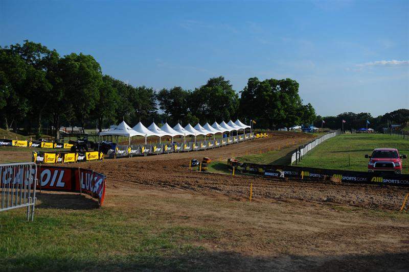 Here's the mechanics' area for tomorrow's race.