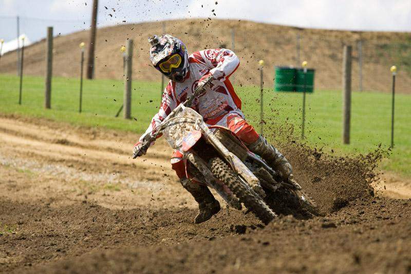 Michael Willard rides the track at High Point