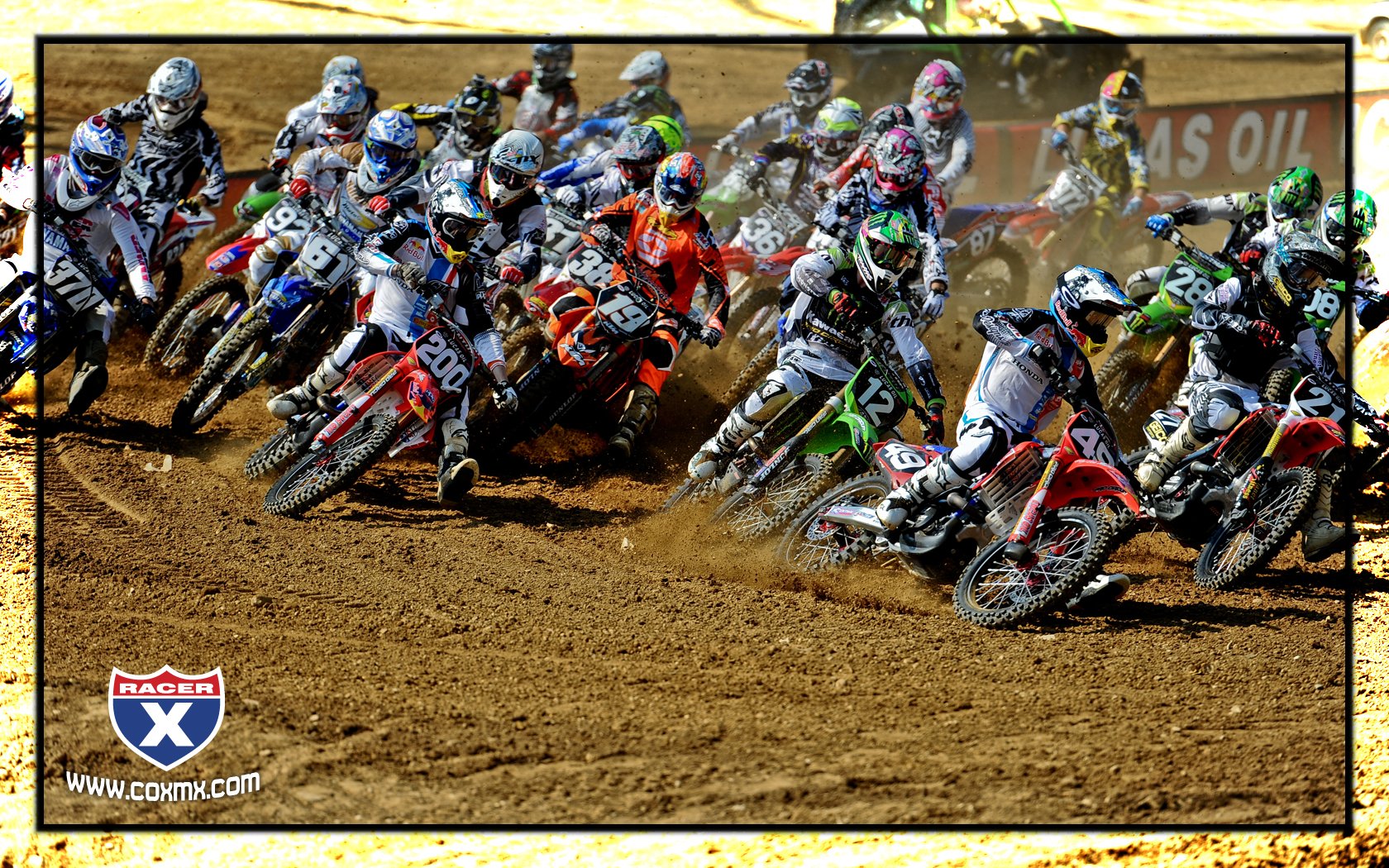 Wil Hahn (49) gets the second 250cc moto holeshot.