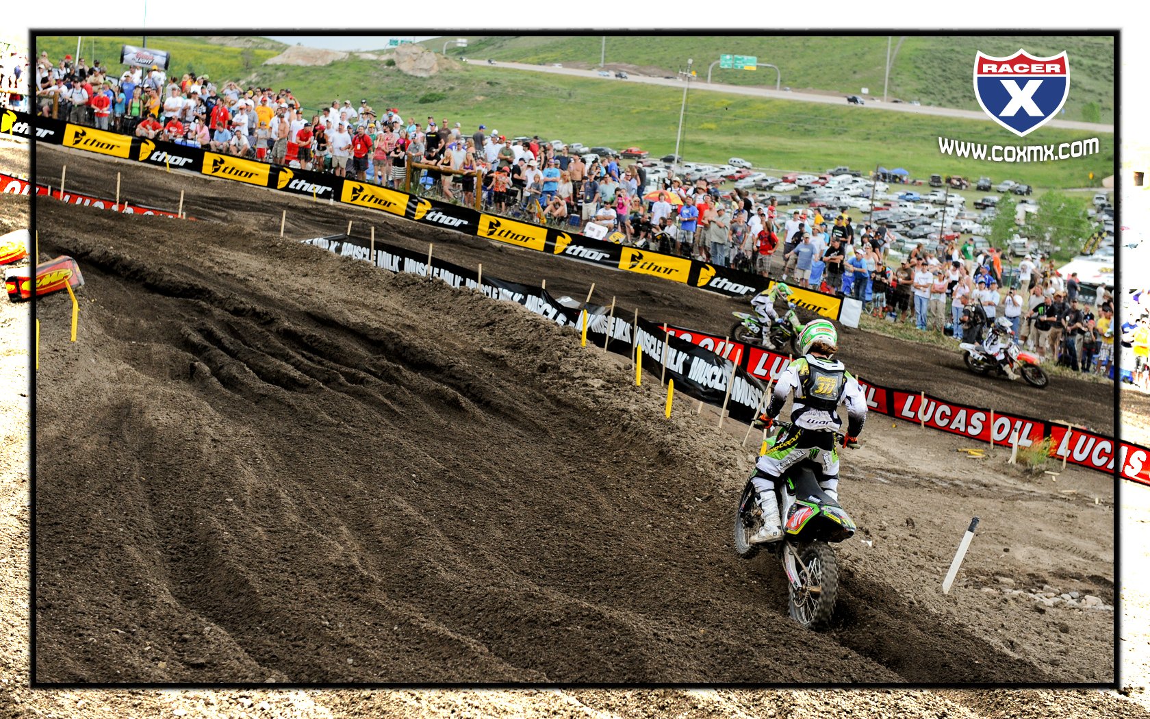 Christophe Pourcel negotiates the rough and rutted surface.