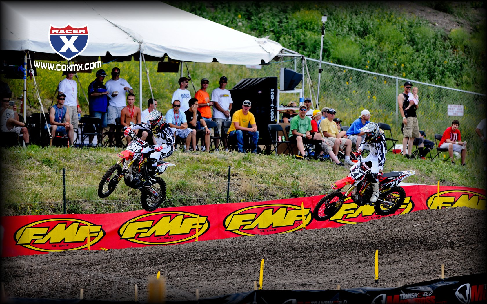 Trey Canard leads teammate Blake Wharton in moto two.