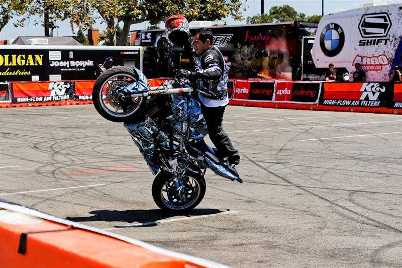 There was something new in the parking lot at X, with these flat-land street-bike freestylers performing.