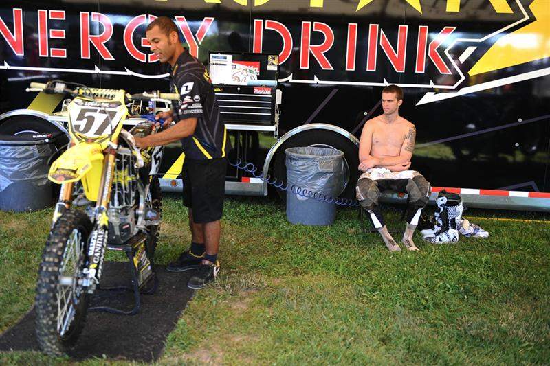 With the entire team out injured, Jarred Browne is filling in for Tommy Hahn on the Rockstar Energy Suzuki team.