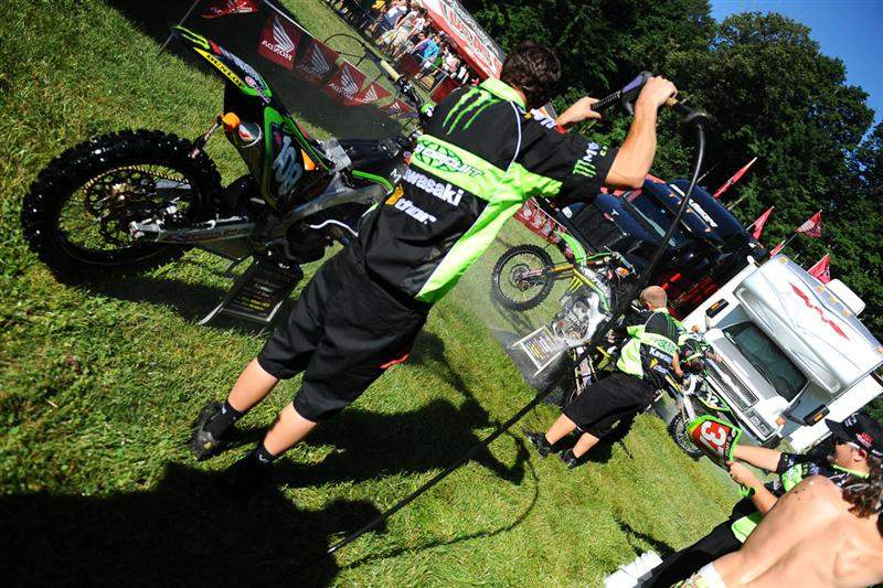 PC cleans up after practice.