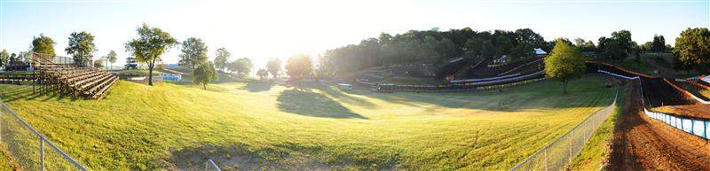 Here's a morning stitched panorama of the back side of the RedBud track.