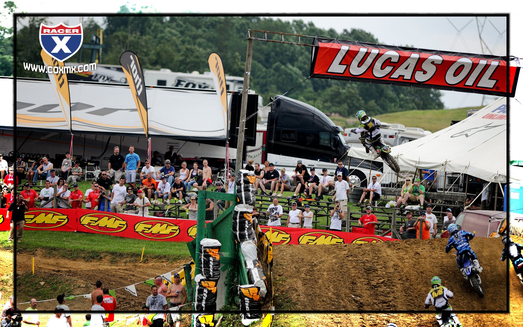Christophe Pourcel hucks the tunnel jump on the opening lap of the second 250cc moto at High Point. He went on to win the moto, while his teammate Tyla Rattray won the overall with a 2-2 score.
