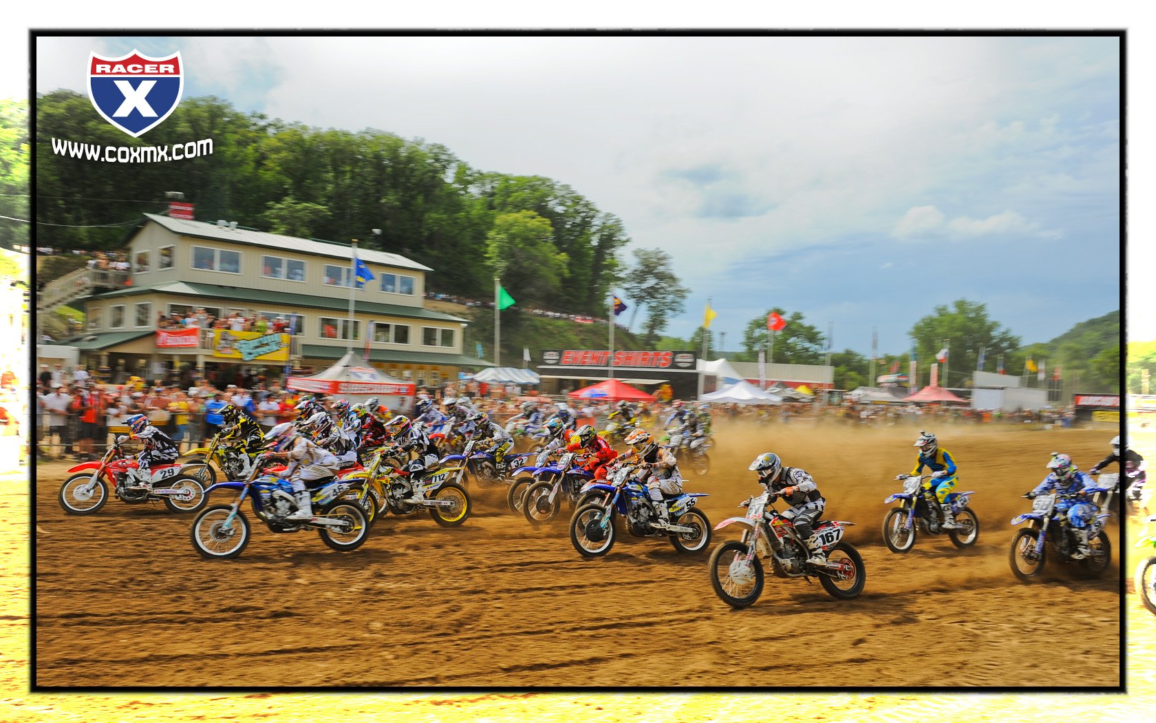 Andrew Short grabs the second-moto holeshot.