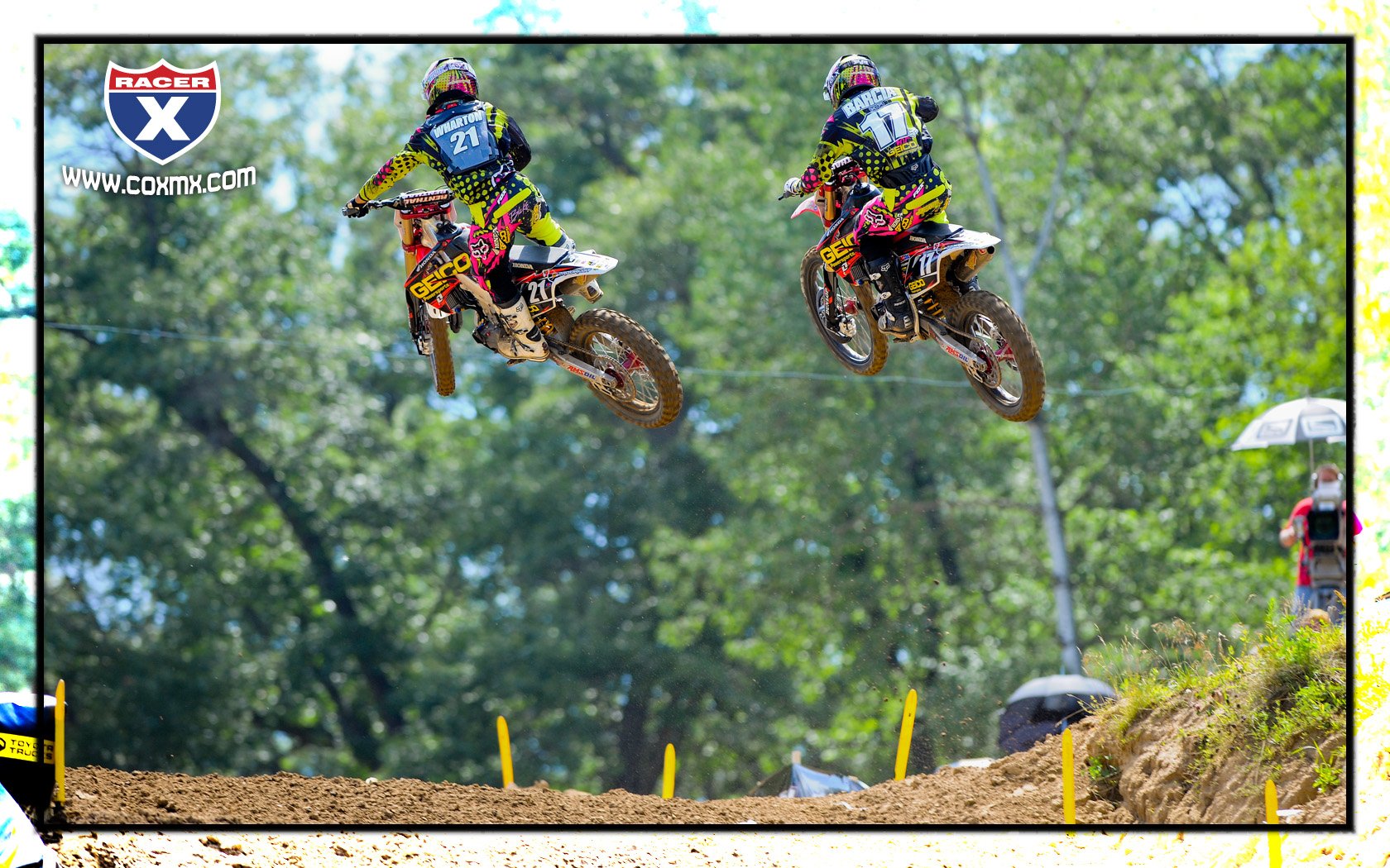 Justin Barcia (17) and Blake Wharton (21)