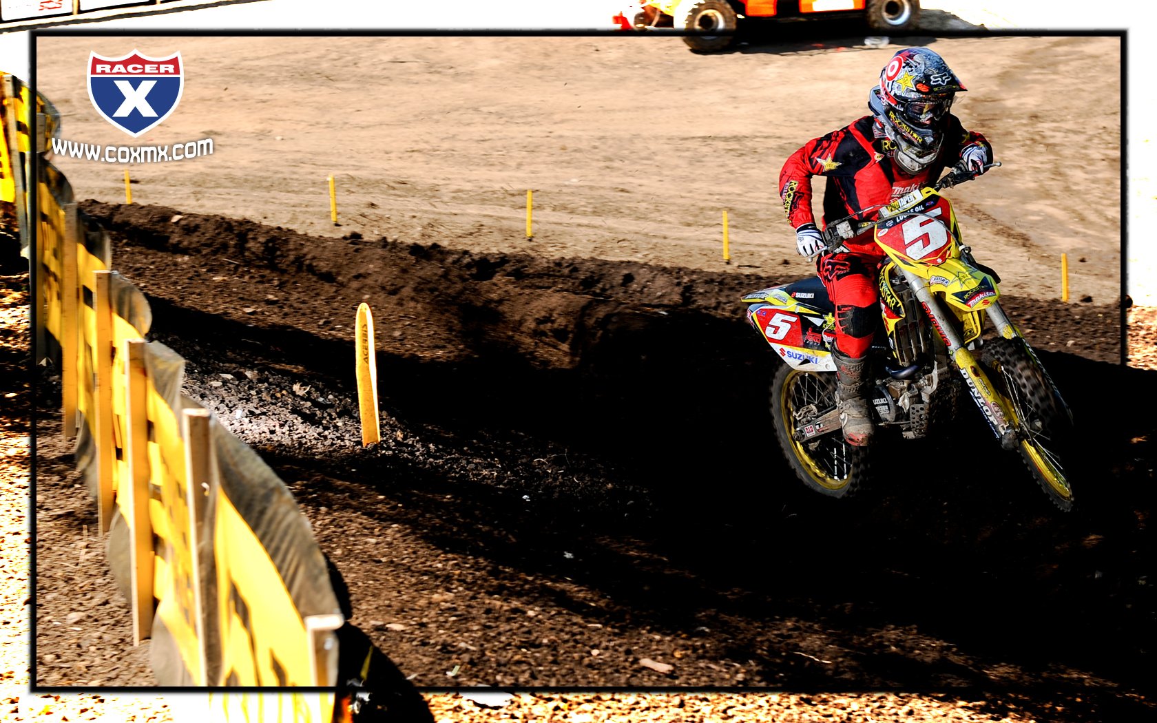 Ryan Dungey negotiates a rutted off-camber.